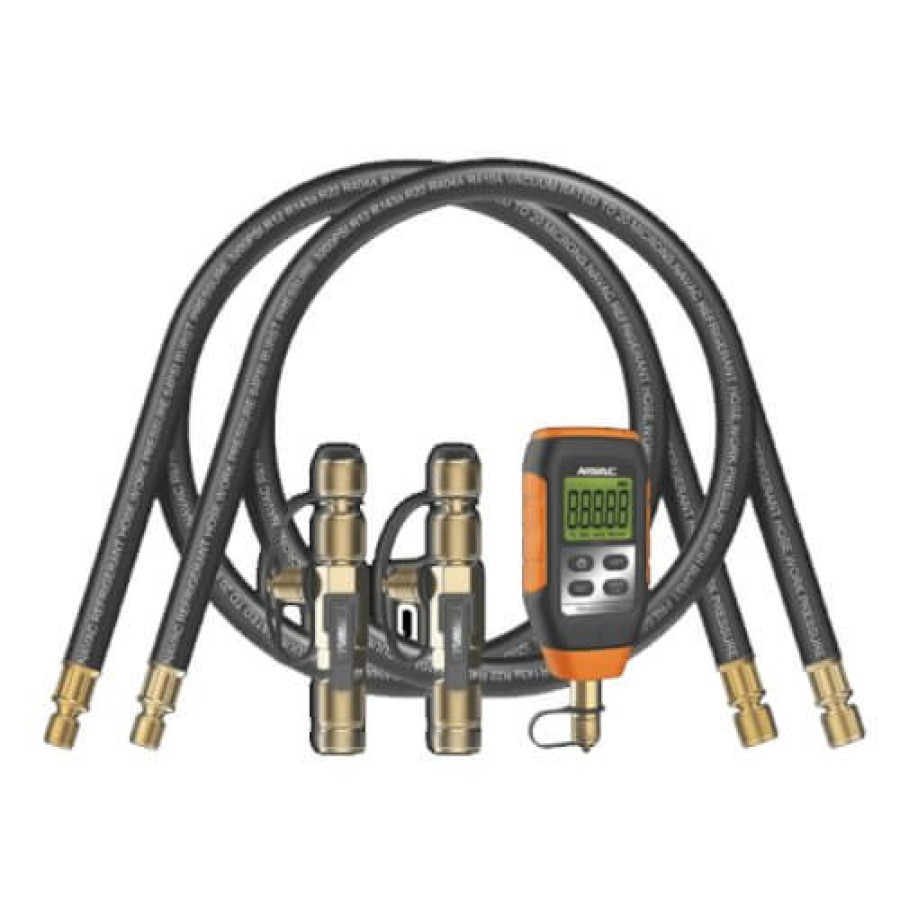 Hvac Navac Navac Tools | Pro Series Rapid Evacuation Kit With Vacuum Gauge, Valve Core Removal Tools, And Hose (1/2" To 1/4" Fitting)