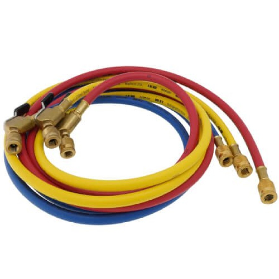 Hvac Hilmor Tools Hilmor Hvac Tools | H72Bves3 72" Refrigeration Hoses W/ Ball Valve End, 1/4" Dia. (Set Of 3)