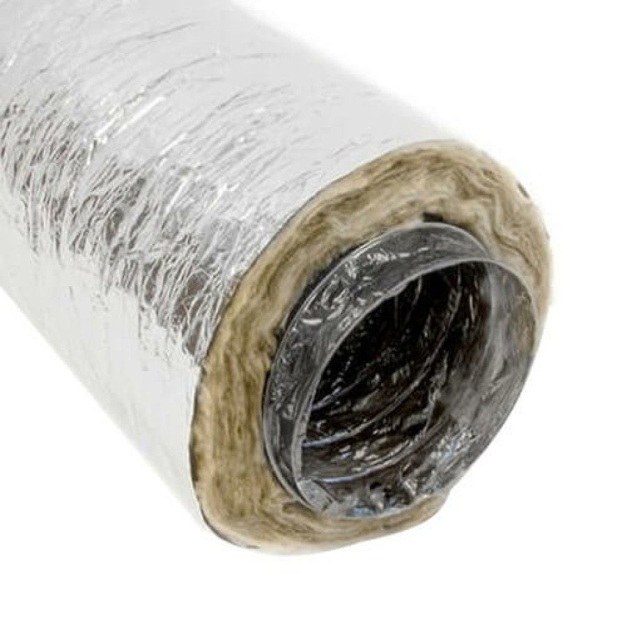 Hvac H&C Flex Metalized Jacket Air Ducts | 14" X 25' F216 Insulated Flex Duct (Silver Jacket)