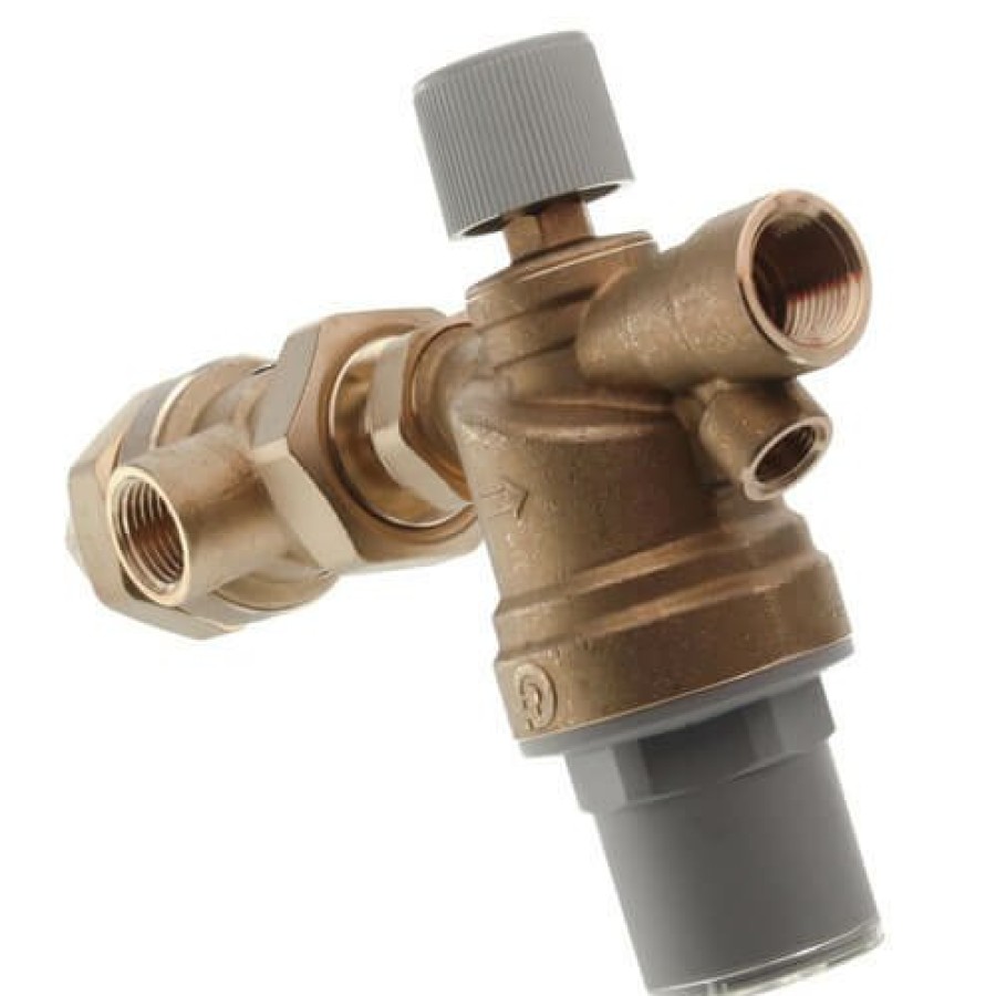 Heating Caleffi Combo Pressure Valves | 1/2" 573 Backflow Preventer And Autofill Combination W/ Pressure Gauge (Npt X Npt)