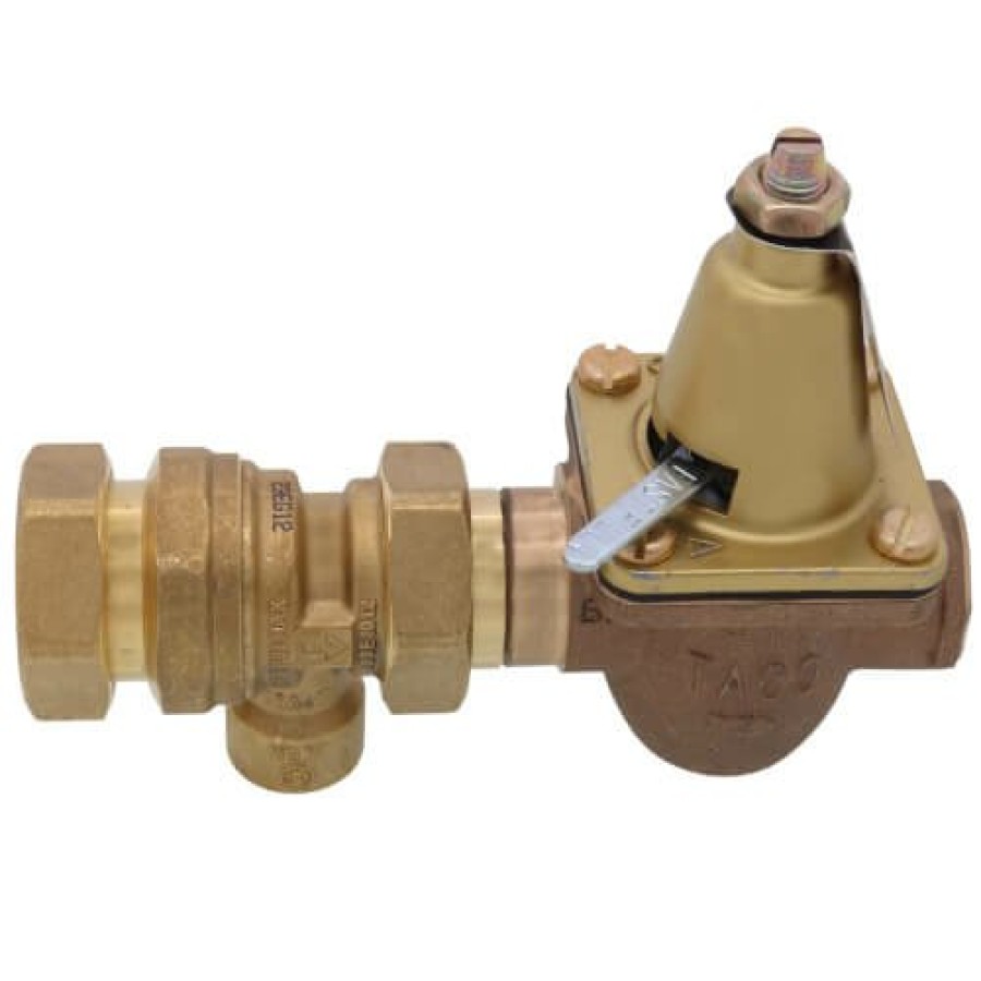 Heating Taco Combo Pressure Valves | 1/2" Brass Combination Boiler Feed Valve & Backflow (Union Press X Npt)