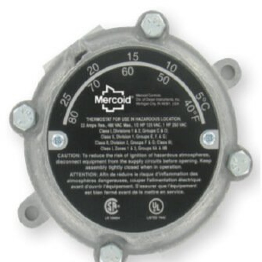 Hvac Dwyer Dwyer Tools | Explosion-Proof Heavy-Duty Spdt Thermostat (36-Degree To 82-Degree (F))