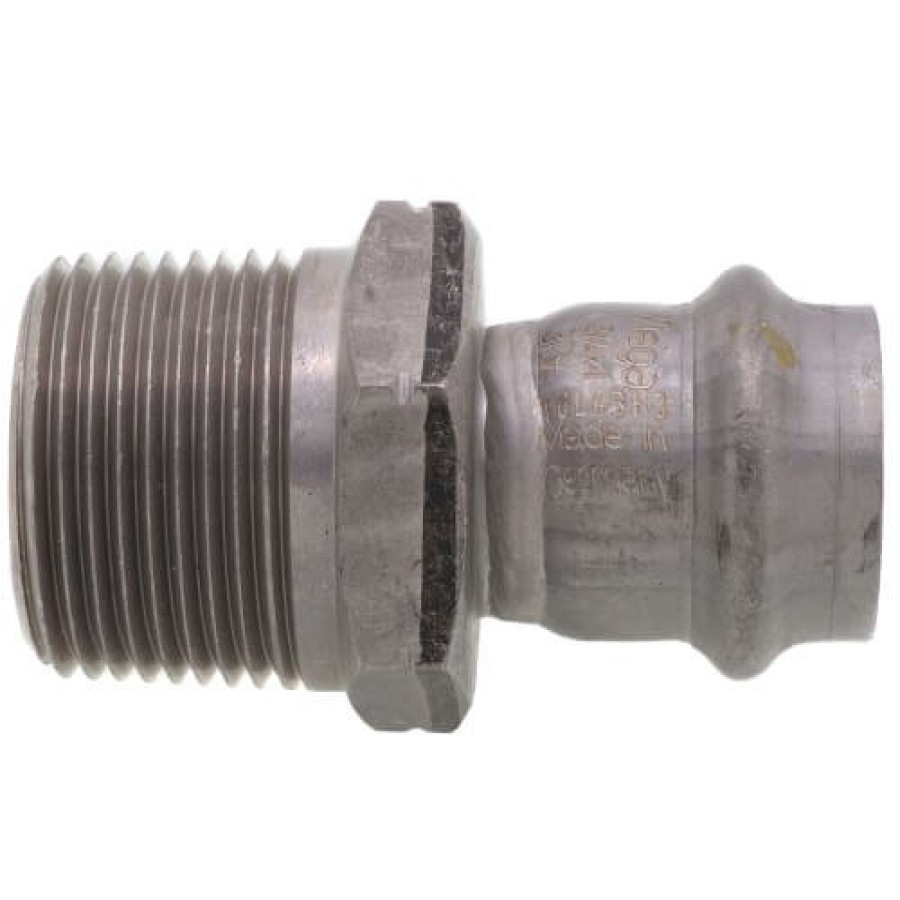 Plumbing Viega Propress 304 Stainless Steel Fittings | 3/4" X 1" Propress 304 Stainless Male Adapter W/ Fkm Seal (P X Mnpt)