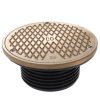 Plumbing Sioux Chief Floor Drains | 4" Finishline Adjustable Cleanout Ductile Iron No Hub Floor Drain W/ Nickel Bronze