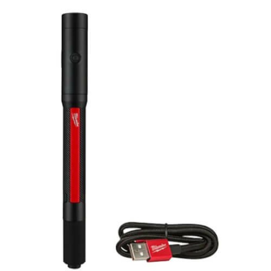 Plumbing Milwaukee Work Lights And Flashlights | Rechargeable 250L Penlight W/ Laser