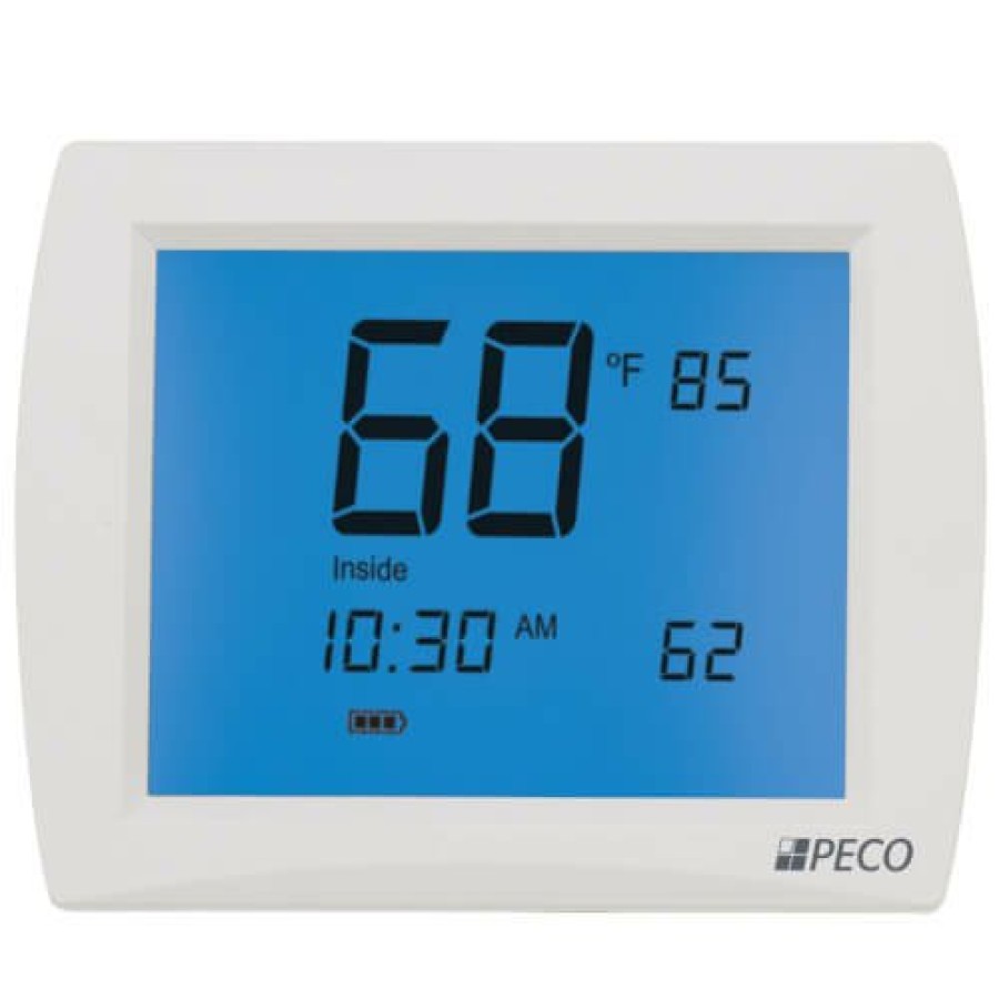 Thermostats Peco Controls | Performance Pro T12000 Programmable 3H/2C Staging Thermostat