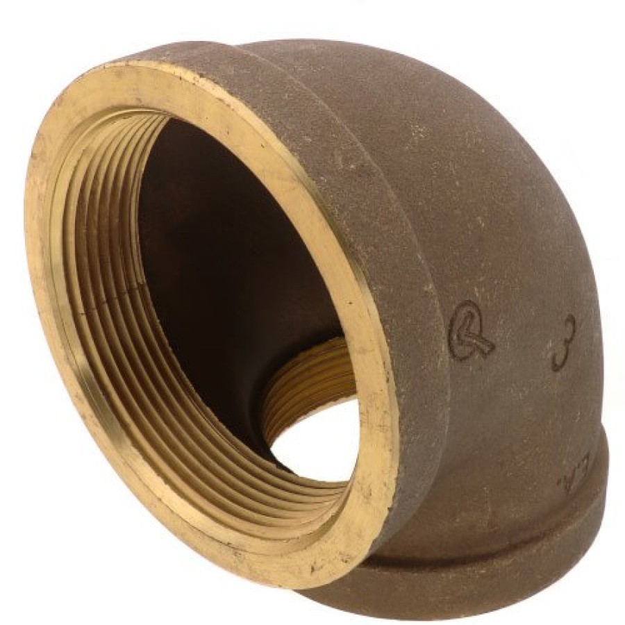 Fittings Everflow Brass | 3" Fip Brass 90-Degree Elbow (Lead Free)