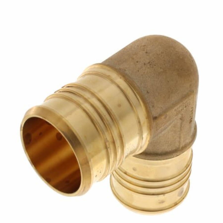 Pex Everflow Pex Crimp Fittings | 2" Pex X 2" Pex Brass 90 Elbow (Lead Free)