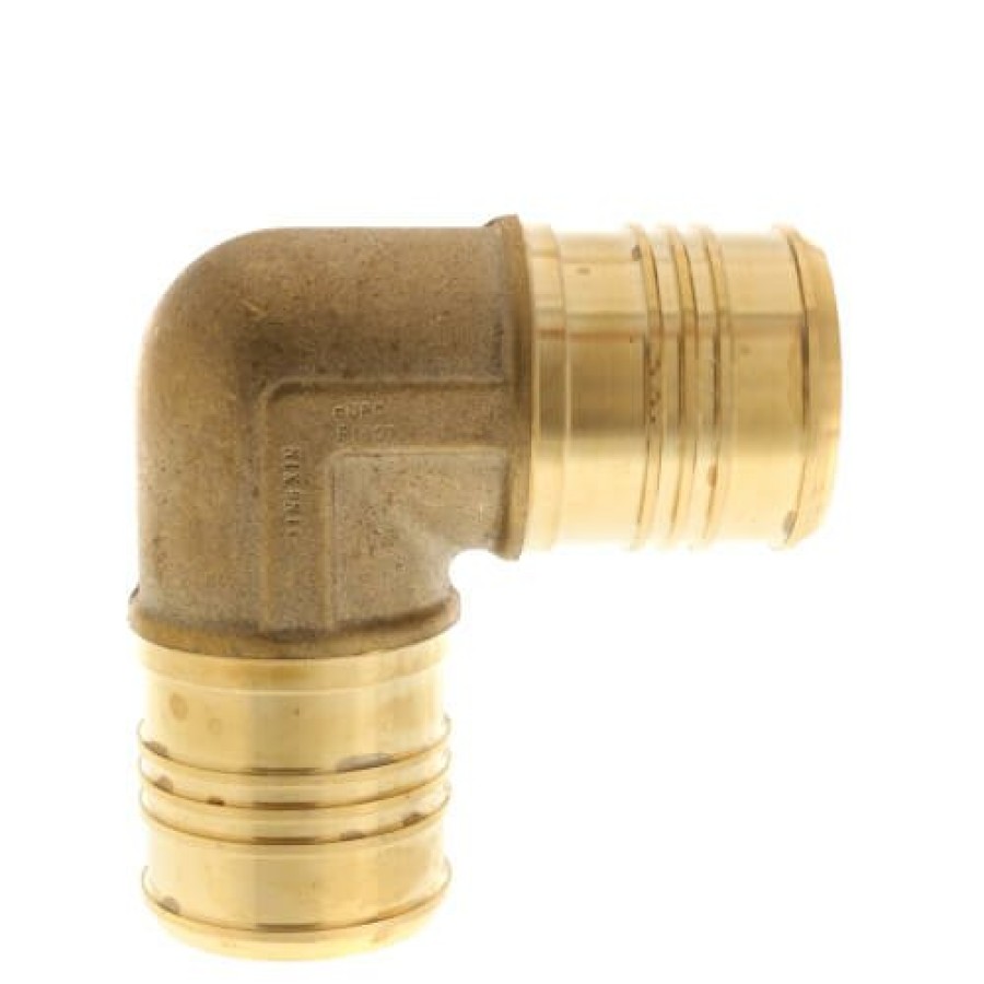 Pex Everflow Pex Crimp Fittings | 2" Pex X 2" Pex Brass 90 Elbow (Lead Free)