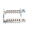 Pex Uponor (Wirsbo) Uponor Stainless Steel Manifolds | 7-Loop 1" Stainless Steel Radiant Heat Manifold Assembly W/ Flow Meter