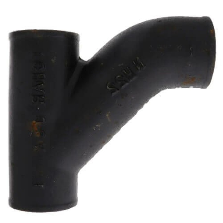 Plumbing Charlotte No Hub Cast Iron Fittings (Domestic) | 4" X 3" No Hub Cast Iron Combination Wye & 45° Elbow