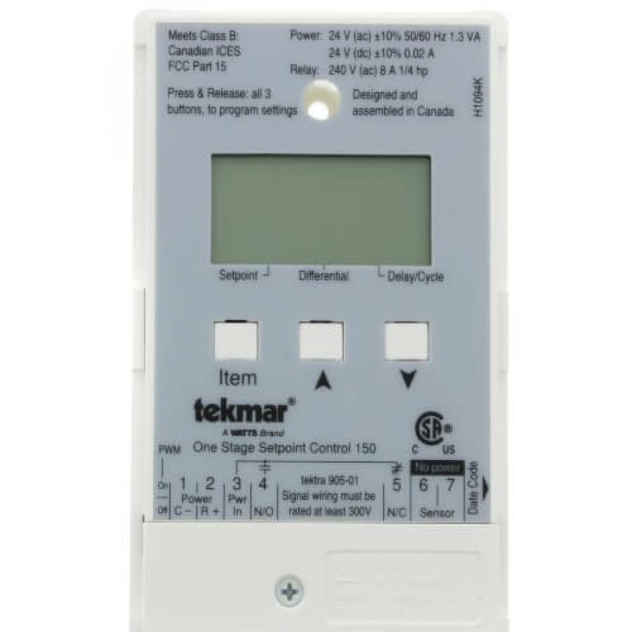 Heating Tekmar Setpoint Controls | One Stage Setpoint Control