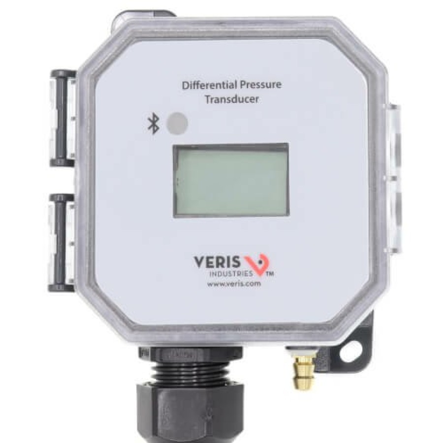 Hvac Veris Veris Sensors | Bluetooth Duct 3-Wire Dry Media Differential Pressure/Air Velocity Transducer W/ Lcd Display