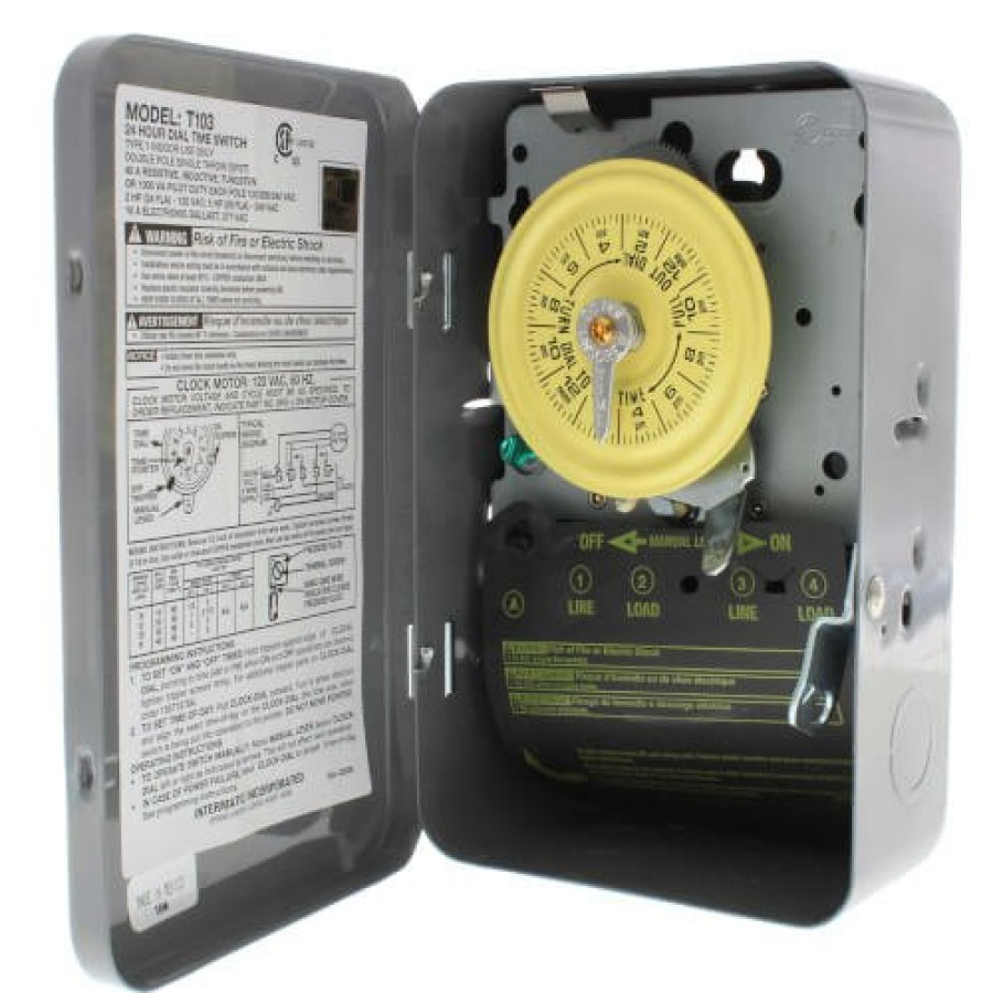 Electrical Intermatic Mechanical Timers | Heavy Duty Mechanical Time Switch, 40A, Dpst (120V)