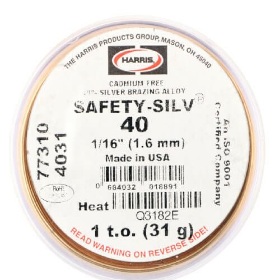 Plumbing Harris | 1/16" Safety-Silv Silver (40%), 5 Troy Oz