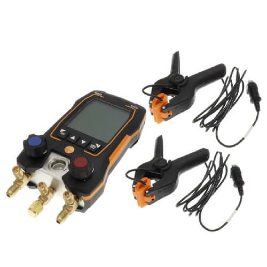 Hvac Testo Testo Hvac Instruments | 550S Kit, 2-Valve Smart Digital Manifold W/ 2 Wired Pipe Temp. Probes