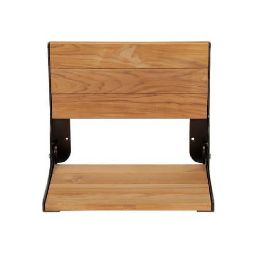 Plumbing Moen Shower Seats | Teak Folding Shower Seat (Old World Bronze)