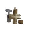 Heating Quarter Ball Log Lighters | Universal Gas Log Lighter Valve W/ Key & Nut, Polished Brass Escutcheon