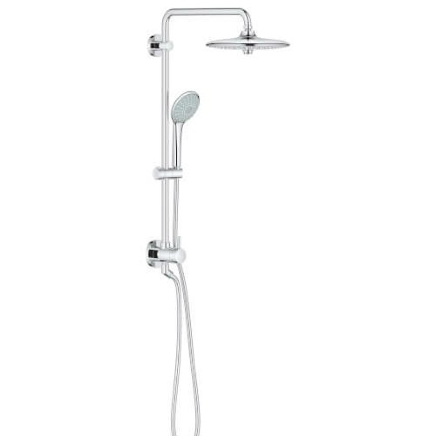 Plumbing Grohe Showers | 260 Retro-Fit Shower System W/ Three Spray Shower Head And Hand Shower (Starlight Chrome)