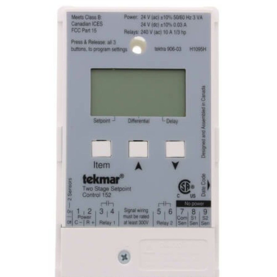 Heating Tekmar Setpoint Controls | Two Stage Setpoint Control