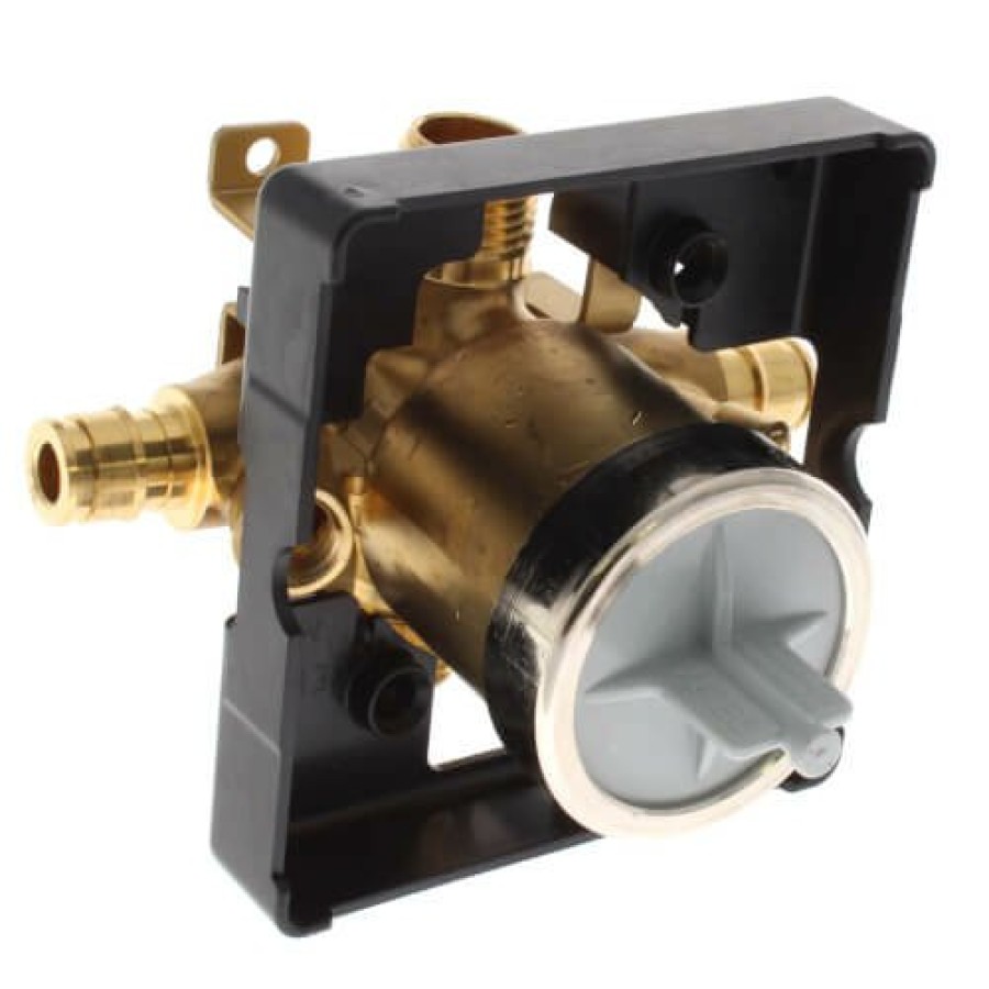 Plumbing Delta Rough-In Valves | Multichoice Valve Body Only W/ Expansion Pex Inlet & Universal Outlets, Screwdriver Stop