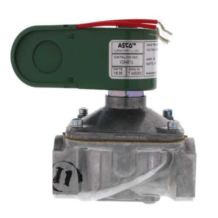 Valves Asco RedHat Low Pressure Solenoid Valves | 1" Threaded 2-Way Normally Closed Low Pressure Direct Acting Gas Shutoff Valve (24V)