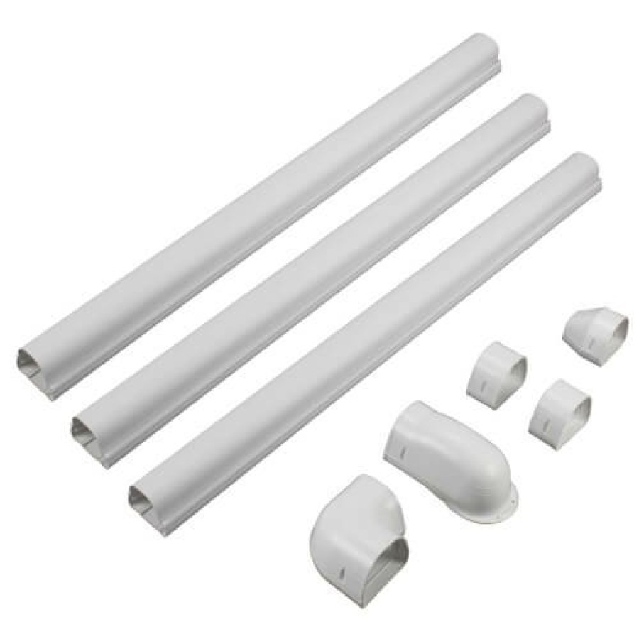 Hvac Fortress | 3.5" White Wall Duct Kit - Ldk92W (12 Ft Kit)