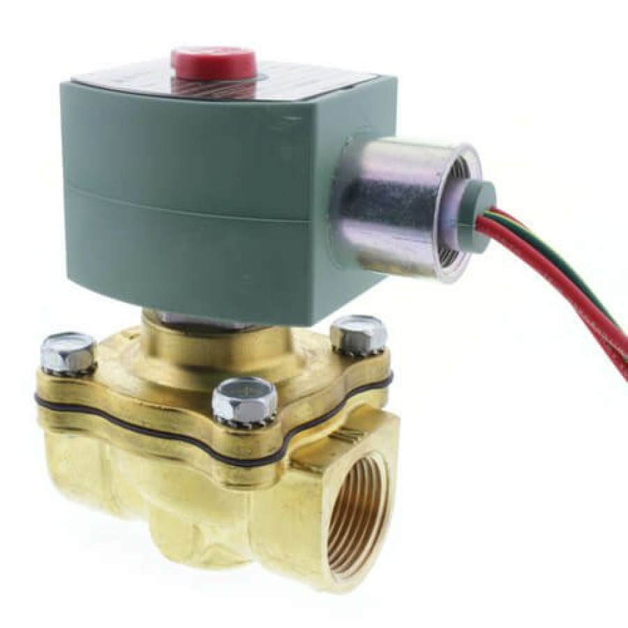 Valves Asco RedHat Pilot Operated Solenoid Valves | 3/4" Npt Normally Closed 2-Way Brass Solenoid Valve For Steam (120/60Ac)