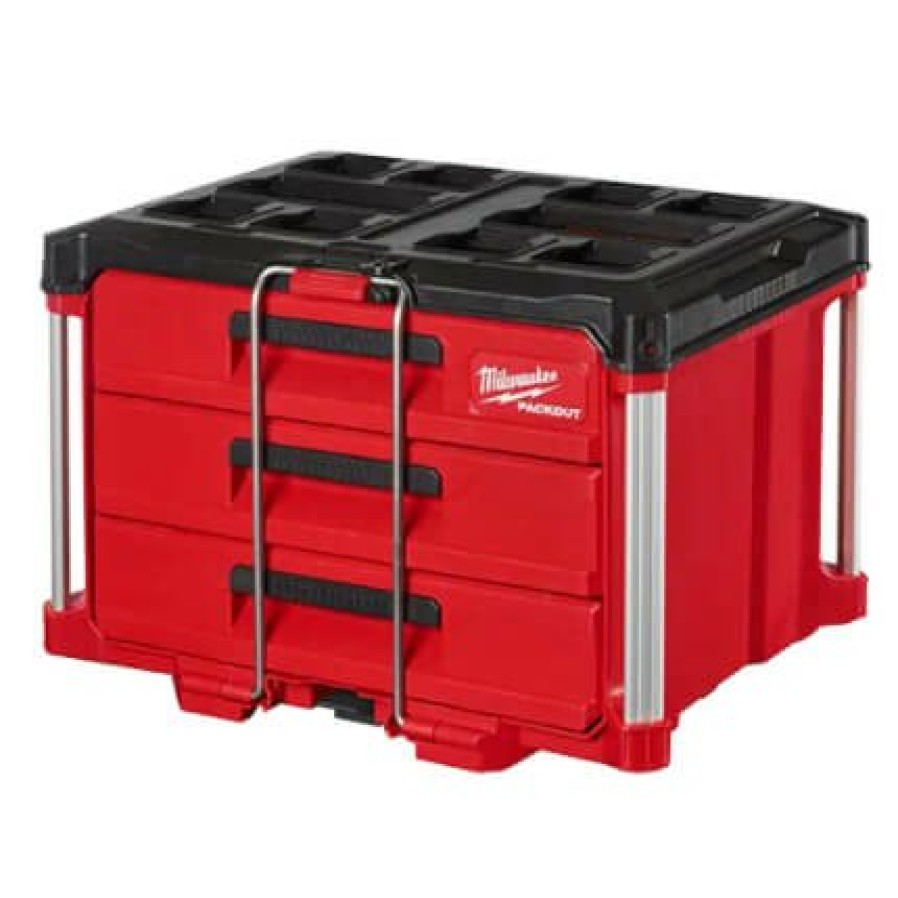 Plumbing Milwaukee Tool Bags And Totes | Packout 3-Drawer Tool Box