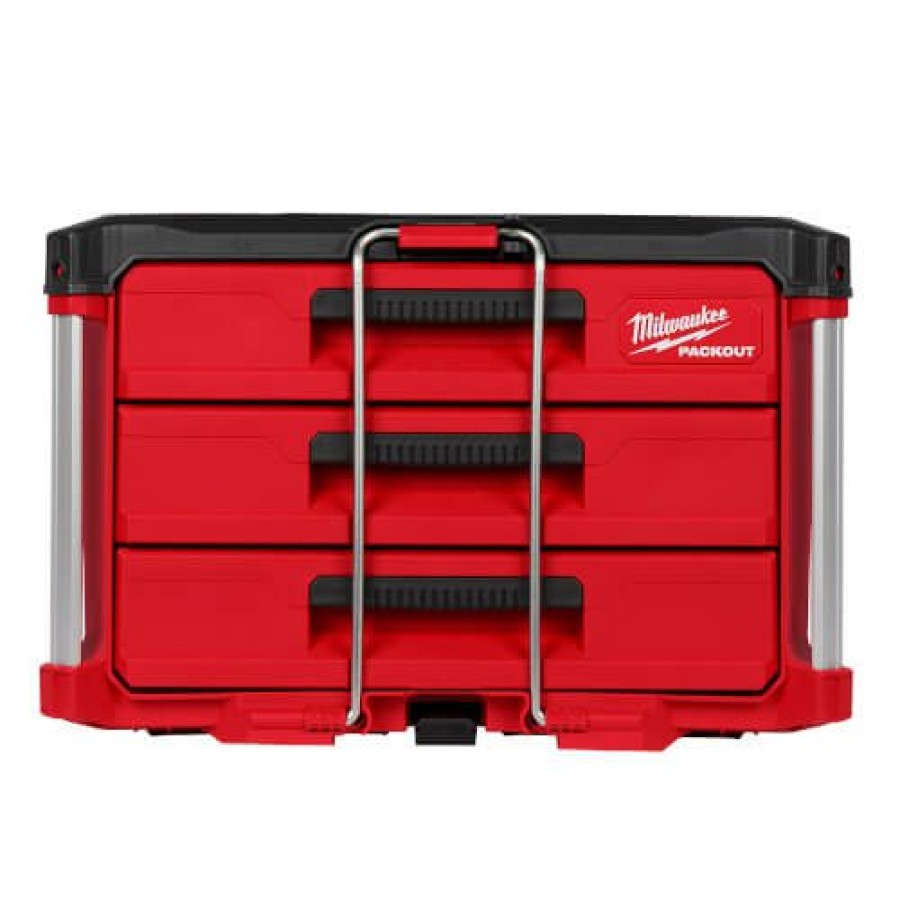 Plumbing Milwaukee Tool Bags And Totes | Packout 3-Drawer Tool Box