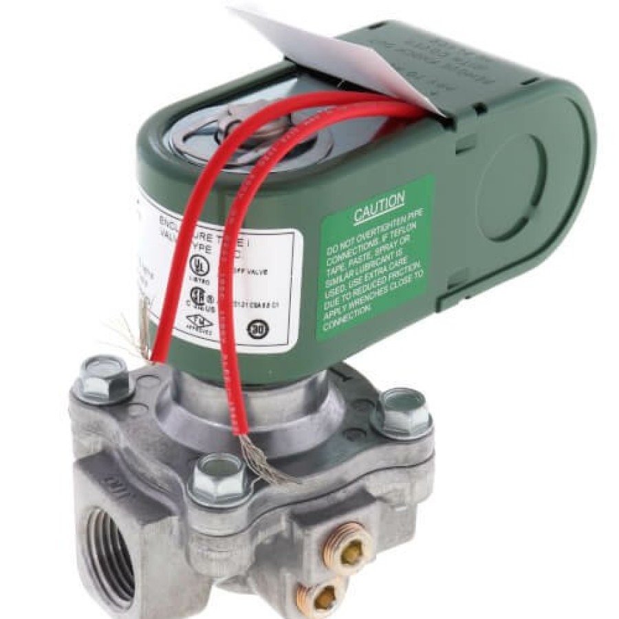 Valves Asco RedHat Low Pressure Solenoid Valves | 1/2" 2 Way Normally Closed Low Pressure Gas Shutoff Valve, 120V (350,000 Btu)