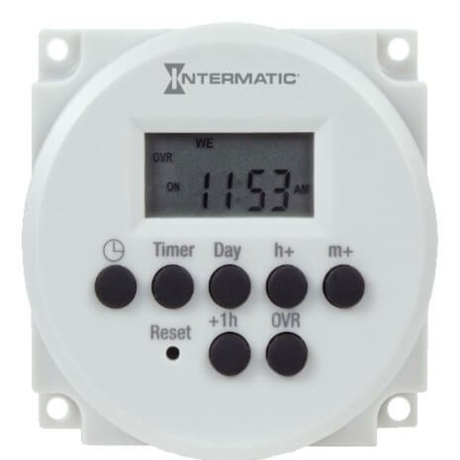 Electrical Intermatic Electronic Time Switches | One-Circuit Electronic Time Switch, 15A, Spdt Din Rail/Surface Mounting (120V)