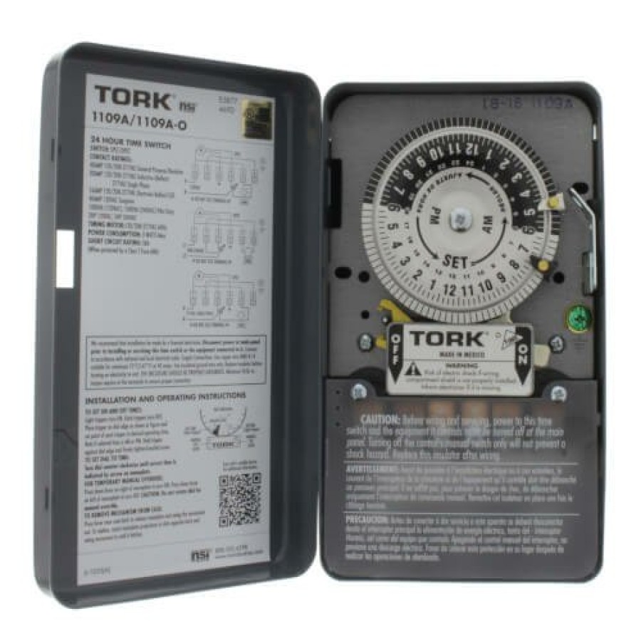 Electrical Tork Mechanical Timers | 120V 24-Hour Timer, Dpst