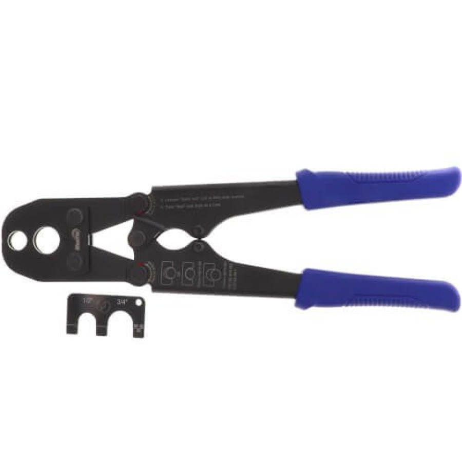 Pex Bluefin Pex Press Tools | Dual Press Head 1/2" & 3/4" Pex Sleeve Press Tool