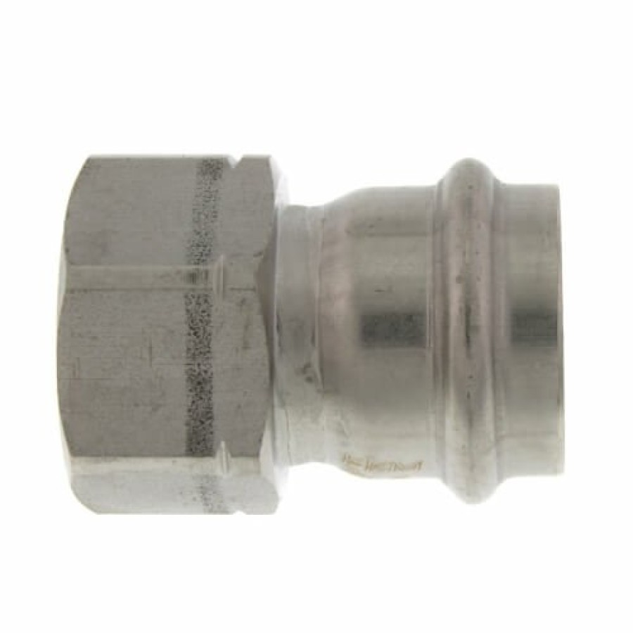 Plumbing Viega Propress 304 Stainless Steel Fittings | 1" Propress 304 Stainless Female Adapter W/ Fkm Seal (P X Fnpt)