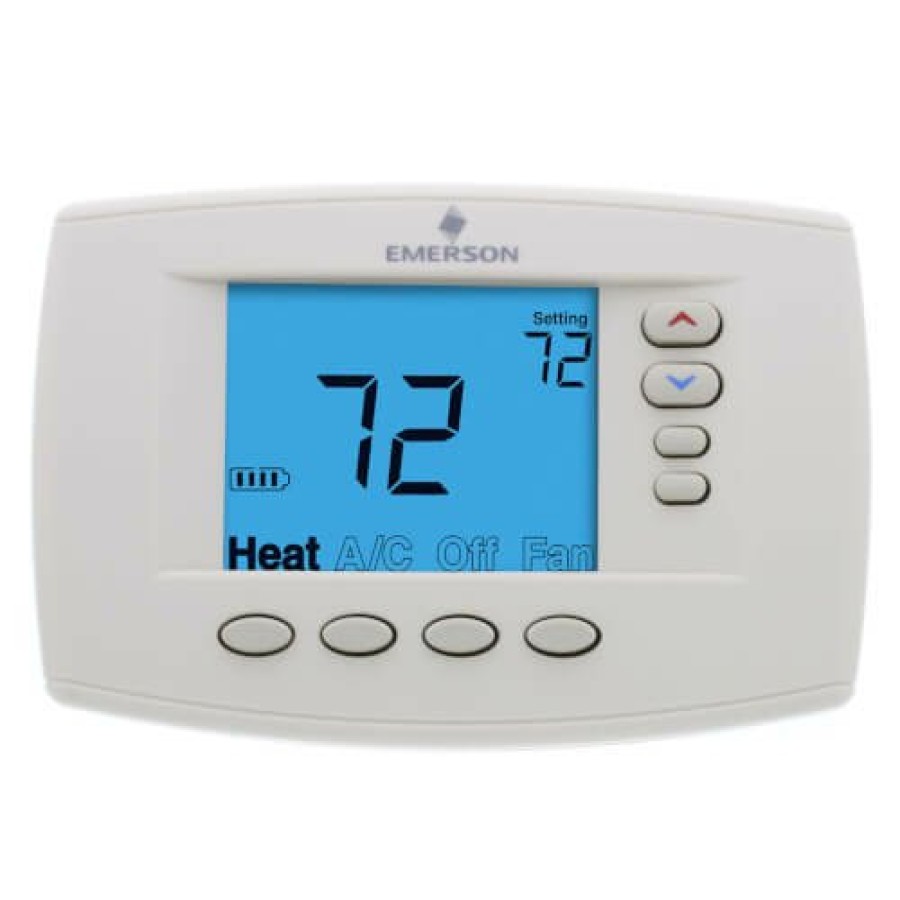 Thermostats White Rodgers | Programmable, 4H/2C, Easy Reader Blue Digital Thermostat