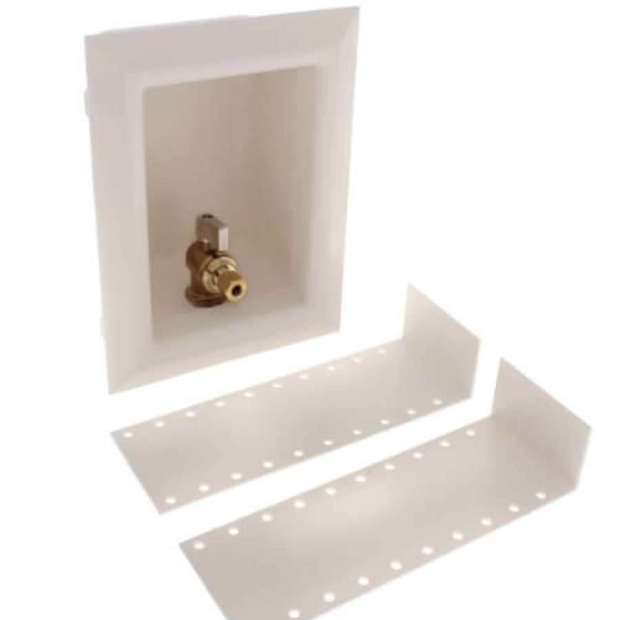 Plumbing Uponor (Wirsbo) Ice Maker Outlet Boxes | Propex Ice Maker Box W/ Support Brackets, 1/2" (Lf Brass) Valve