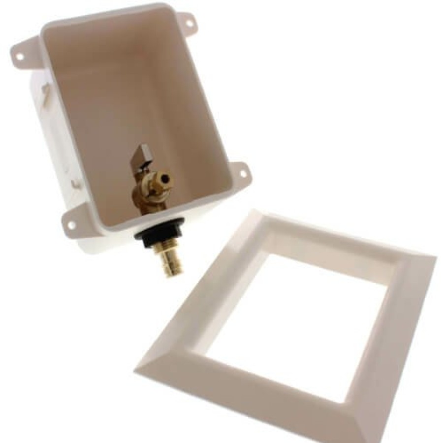 Plumbing Uponor (Wirsbo) Ice Maker Outlet Boxes | Propex Ice Maker Box W/ Support Brackets, 1/2" (Lf Brass) Valve