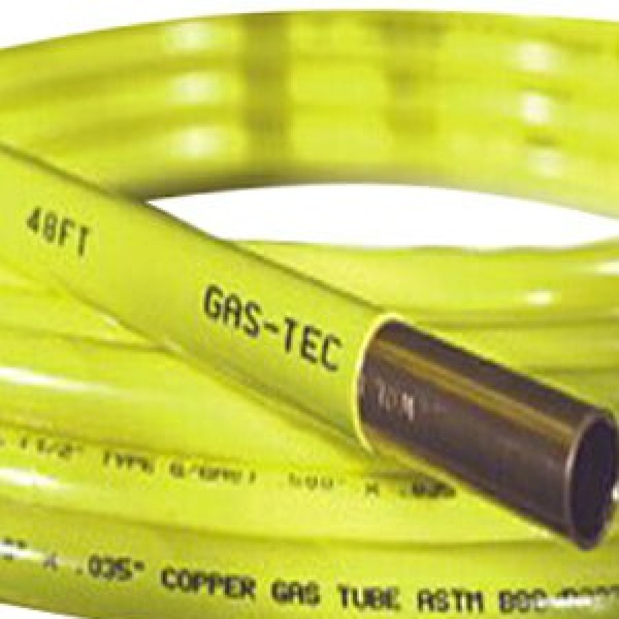 Plumbing Kamco Copper Tubing | Gas-Tec 5/8" Od X 50' Coated Copper Refrigeration Tubing Coil (Yellow)