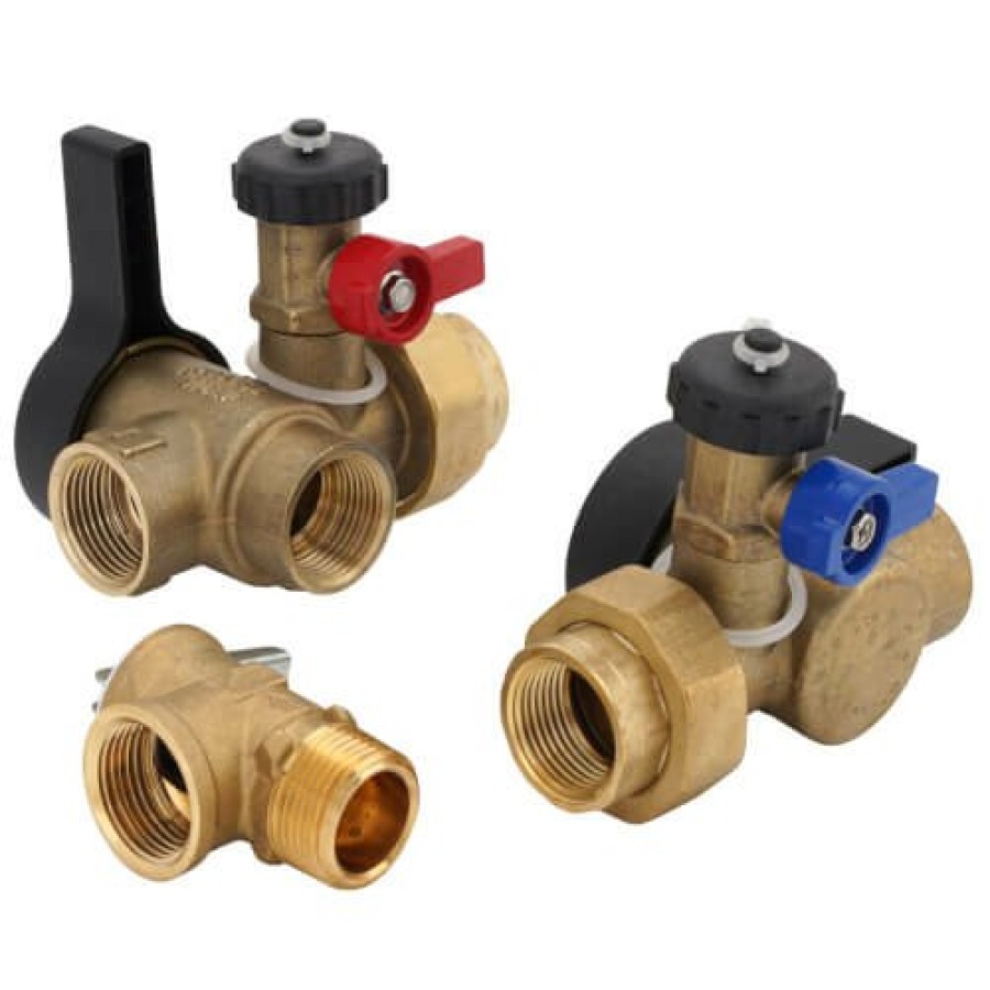 Plumbing AO Smith Tankless Water Heater Valves And Accessories | Lead Free Isolation Valve Kit, Includes Prv (Tk-Iv-01-Ab)