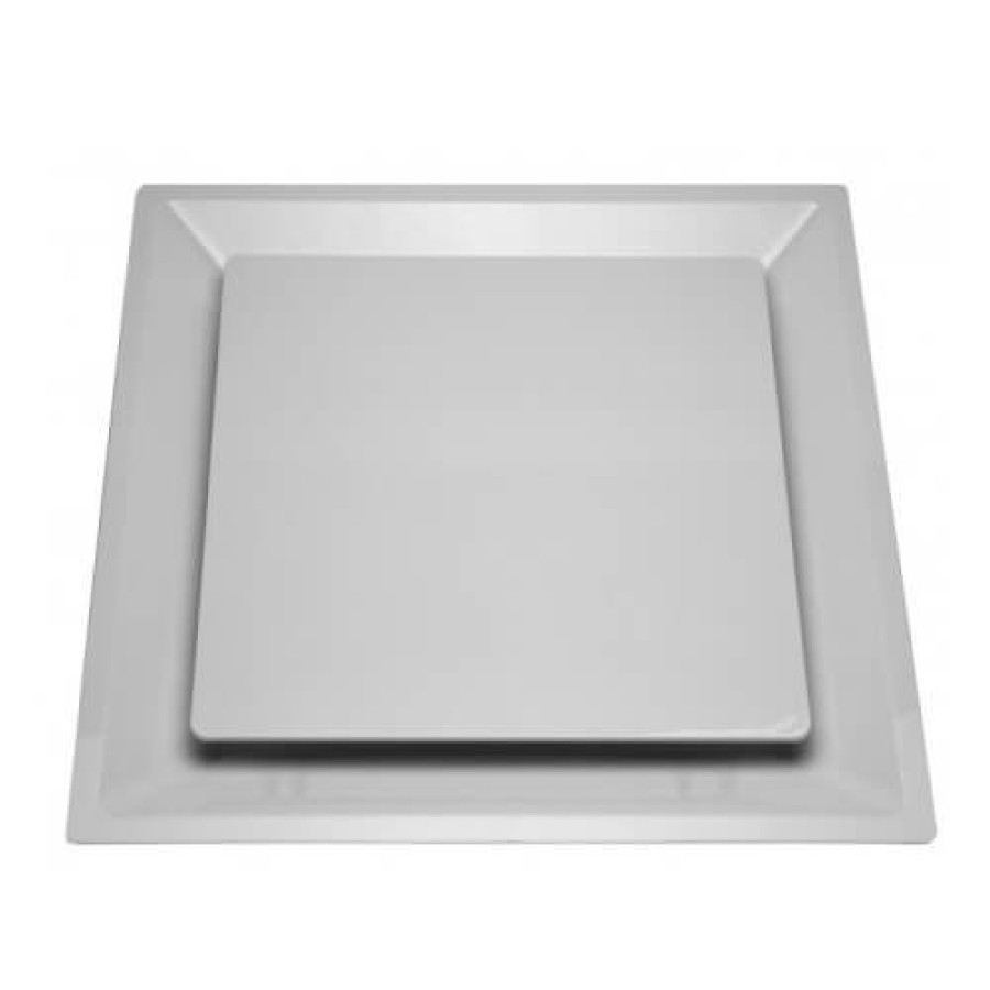 Hvac HaVACo Havaco Ceiling Vents | Plaque Supply Grille W/ Bulls-Eye And Insulated Back (2' X 2')