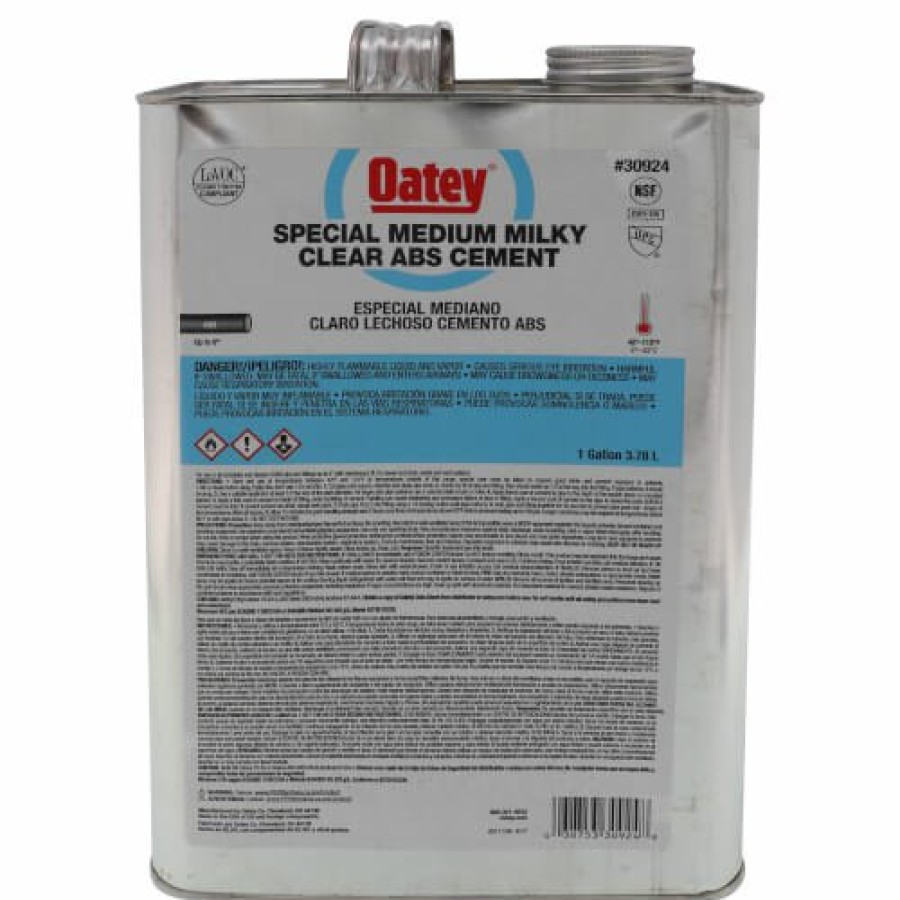 Plumbing Oatey Plastic Pipe Cements | Gallon Medium Body, Special Abs Cement (Milky Clear)