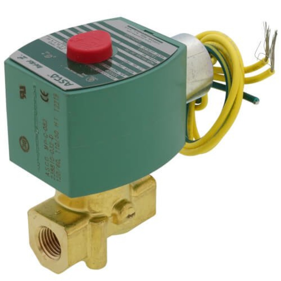 Valves Asco RedHat Direct Acting Solenoid Valves | 1/4" Normally Closed Direct Acting Solenoid Valve, 0.52 Cv (120V)