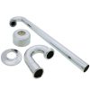 Plumbing Everflow Tubular S-Traps | 1-1/2" Chrome Plated Brass S-Trap, 20 Ga W/Flange & Box Escutcheon