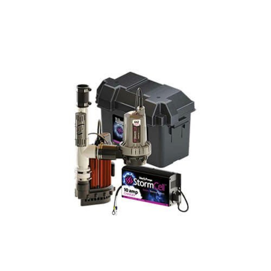 Plumbing Liberty Pumps Battery Back Up Pumps | Model 457 Stormcell Sump Pump Combo Series (1/2 Hp, 115V, 7.3A)