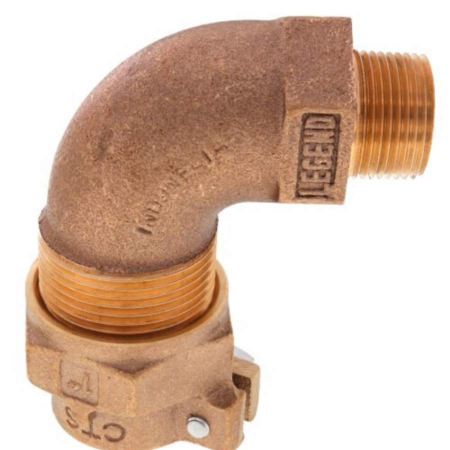 Fittings Legend Valve Water Service | 1" X 3/4" Pack Joint X Mnpt 1/4 Bend - T-4410Nl (No Lead Bronze)