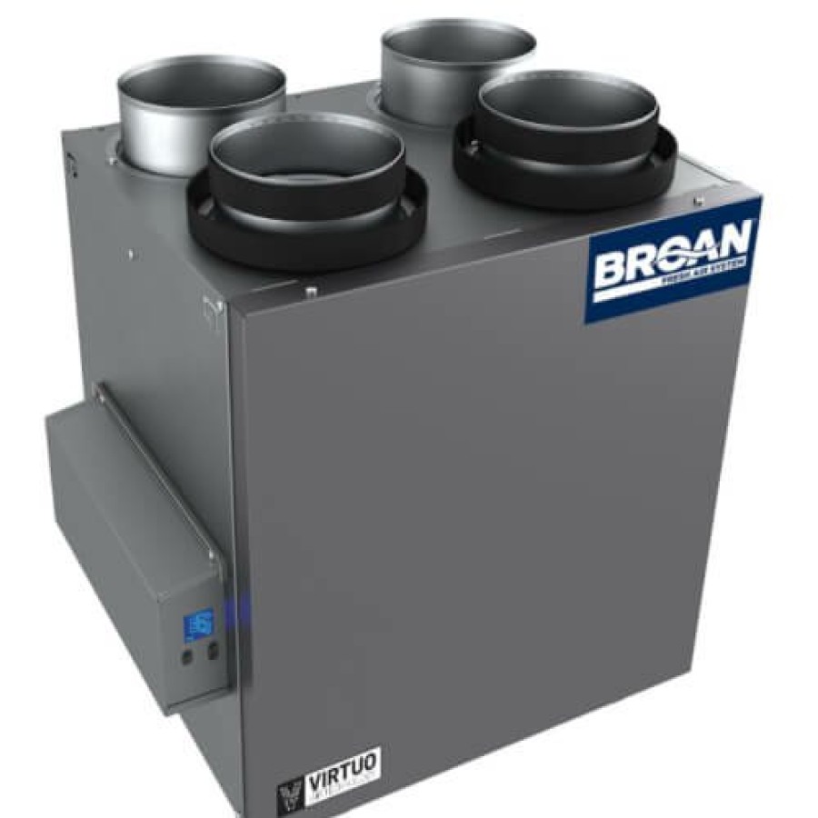 Hvac Broan Broan Heat Recovery Ventilators | 130 Cfm Ai Series Heat Recovery Ventilator W/ Top Ports (68% Efficiency)