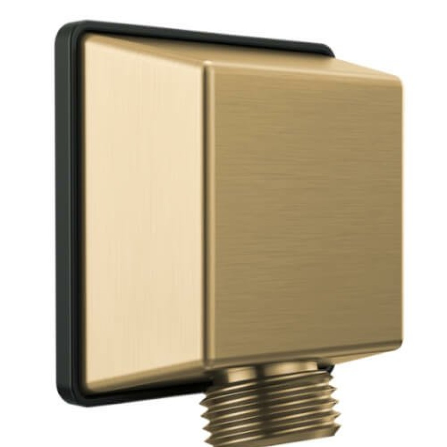 Plumbing Delta Hand Shower Wall Elbows | Universal Square Wall Elbow For Hand Shower (Champagne Bronze)