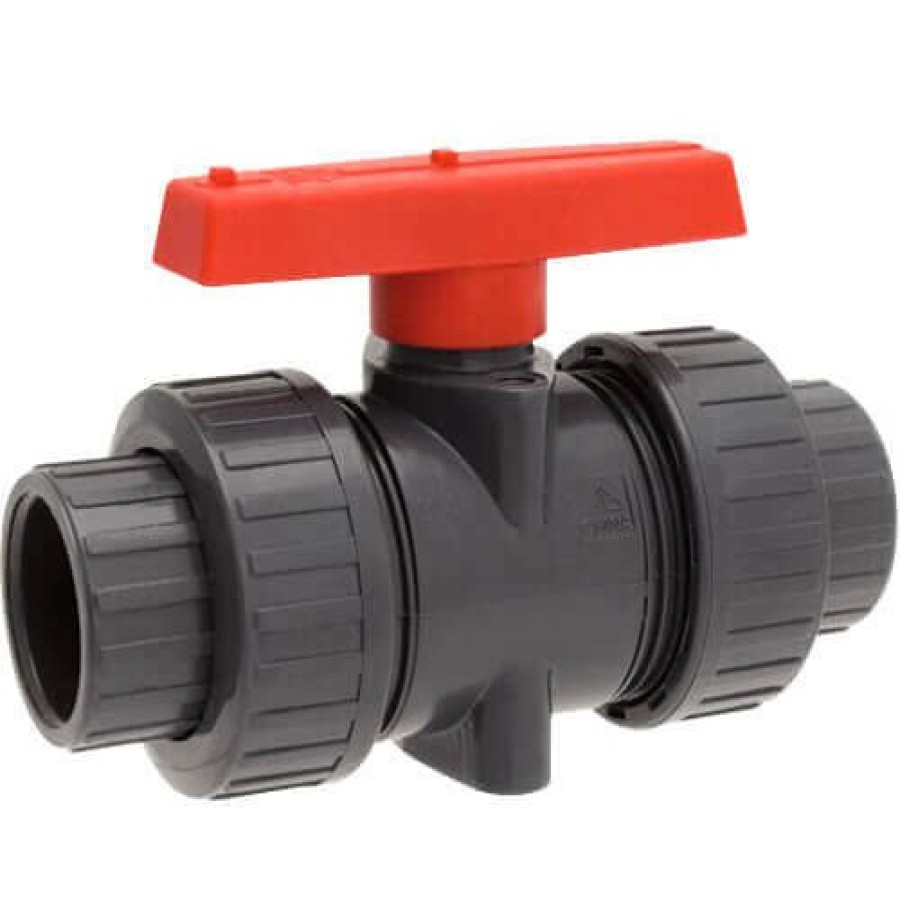 Valves Hayward | 1" Cpvc Tbb Series True Union Ball Valve W/ Fpm O-Ring - Gray (Socket X Threaded)