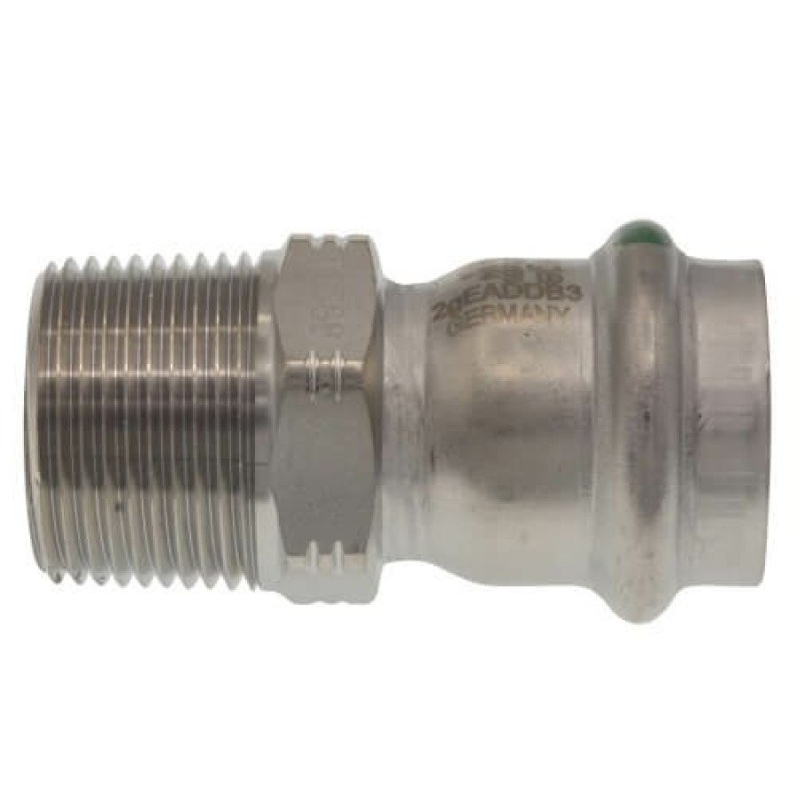 Plumbing Viega Propress 316 Stainless Steel Fittings | 3/4" Male Propress 316 Stainless Steel Adapter